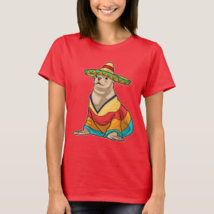 Zegel Mexicaanse hoed T-shirt
