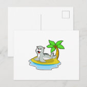 Zegel op het eiland briefkaart (Voorkant / Achterkant)