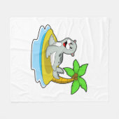 Zegel op het eiland fleece deken (Voorkant (Horizontaal))