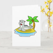 Zegel op het eiland kaart (Gele Bloem)