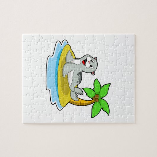 Zegel op het eiland legpuzzel (Horizontaal)