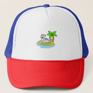 Zegel op het eiland trucker pet