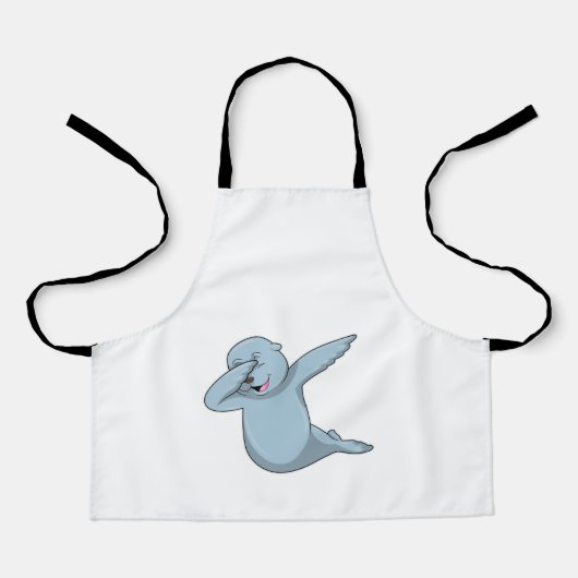 Zegel op Hip Hop Dance Dab Schort (Voorkant)