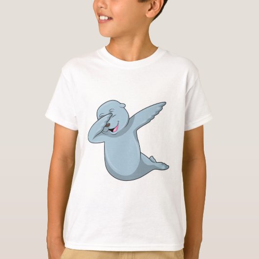 Zegel op Hip Hop Dance Dab T-shirt (Voorkant)