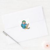 Zegel op ijshockey met ijshockeystick (Envelop)