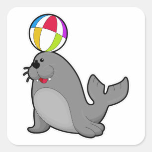 Zegel op watersport met waterpolo