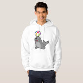 Zegel op watersport met waterpolo hoodie (Voorkant volledig)