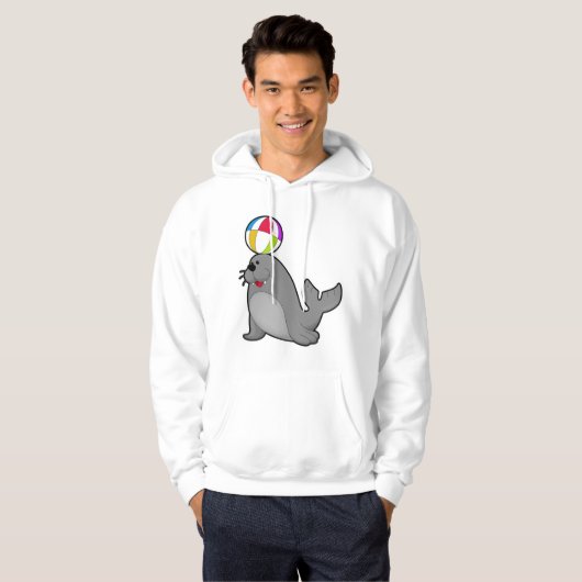 Zegel op watersport met waterpolo hoodie (Voorkant volledig)