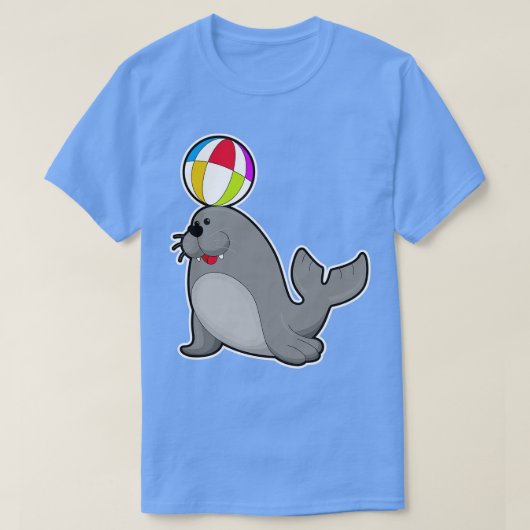 Zegel op watersport met waterpolo t-shirt (Design voorkant)