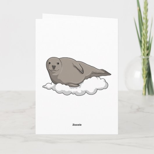 Zegel op wolken kaart (Achterkant)