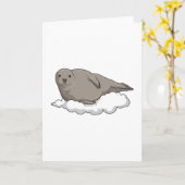 Zegel op wolken kaart (Gele Bloem)