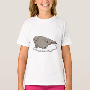 Zegel op wolken t-shirt