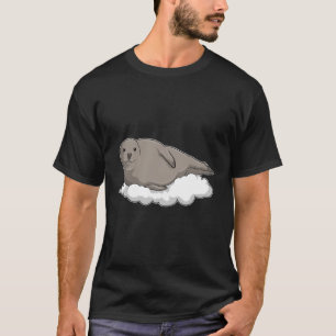 Zegel op wolken t-shirt
