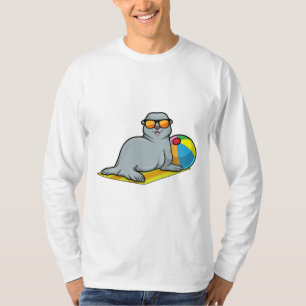 Zegel op zon met waterpolo t-shirt