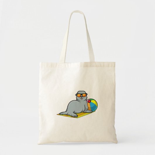 Zegel op zon met waterpolo tote bag (Voorkant)
