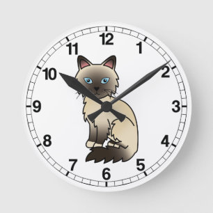 Zegel Point Birmaanse / Ragdoll kat Ronde Klok