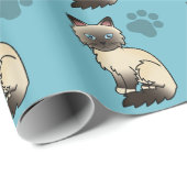 Zegel Point Birman / Ragdoll Kat Cadeaupapier (Rol Hoek)