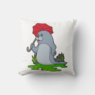 Zegel Raining Umbrella Kussen