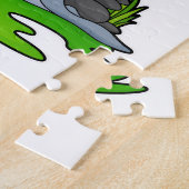 Zegel Raining Umbrella Legpuzzel (Zijkant)