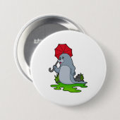 Zegel Raining Umbrella Ronde Button 7,6 Cm (Voorkant /achterkant)