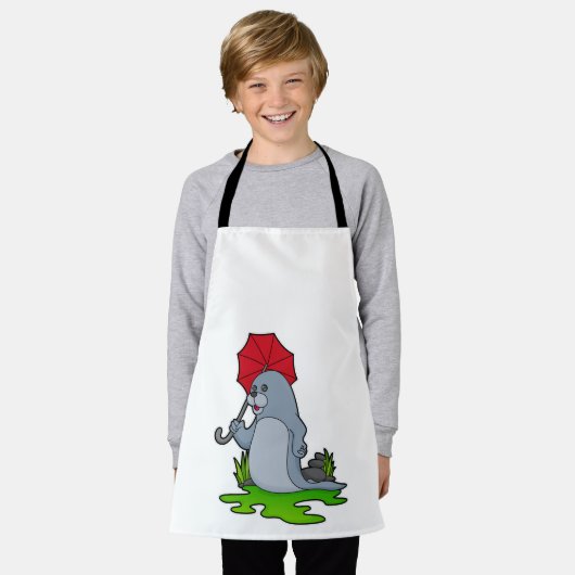 Zegel Raining Umbrella Schort (Gedragen)