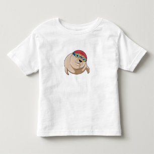 Zegel tijdens het zwemmen met zwembril kinder shirts
