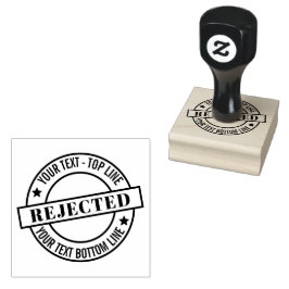 Zegel van afgewezen gepersonaliseerde houten kunst rubberstempel