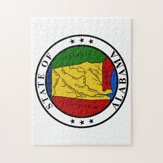 Zegel van Alabama. Legpuzzel (Verticaal)