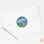 Zegel van Alaska State USA Round Sticker (Envelop)