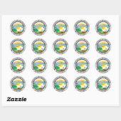 Zegel van Alaska State USA Round Sticker (Vel)