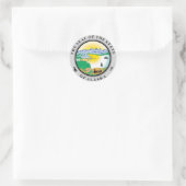 Zegel van Alaska State USA Round Sticker (Tas)