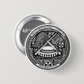 Zegel van Amerikaans Samoa Ronde Button 5,7 Cm (Voorkant /achterkant)