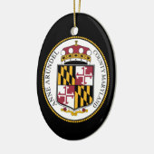 Zegel van Anne Arundel County, MD Keramisch Ornament (Links)