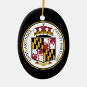 Zegel van Anne Arundel County, MD Keramisch Ornament (Voorkant)