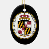 Zegel van Anne Arundel County, MD Keramisch Ornament (Achterkant)