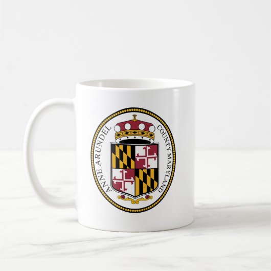 Zegel van Anne Arundel County, MD Koffiemok (Links)