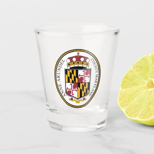 Zegel van Anne Arundel County, MD Shot Glas (Voorkant)