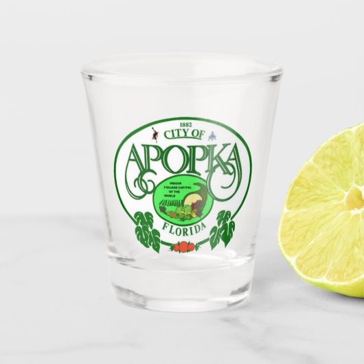 Zegel van Apopka, Florida Shot Glas (Voorkant)