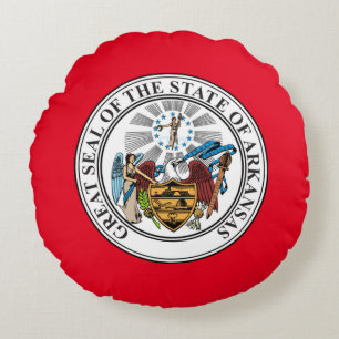 Zegel van Arkansas Rond Kussen