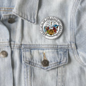Zegel van Arkansas State USA-knop Ronde Button 5,7 Cm (In situ)