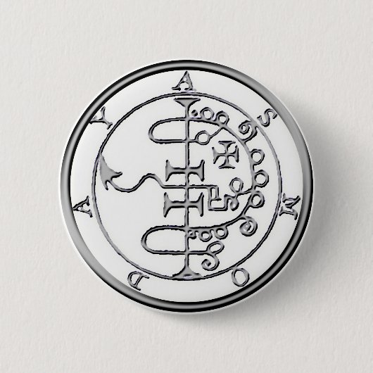 Zegel van Asmoday Asmodeus Ronde Button 5,7 Cm (Voorkant)