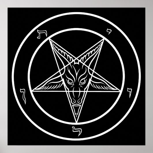 Zegel van Baphomet 60 cm Poster (Voorkant)