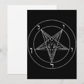 Zegel van Baphomet Feestdagenkaart (Voorkant / Achterkant)