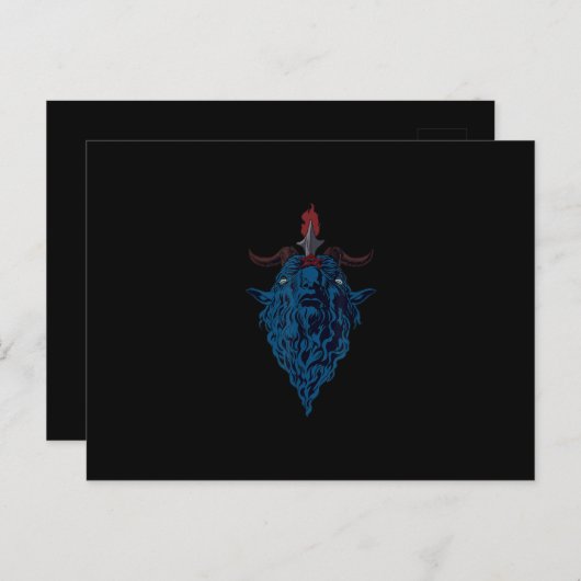 Zegel van Baphomet Geit van Mendes Satan Donkere G Uitnodiging Briefkaart (Voorkant / Achterkant)