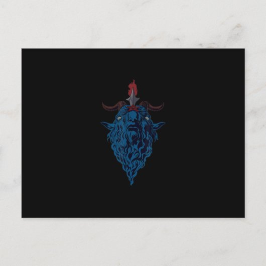 Zegel van Baphomet Geit van Mendes Satan Donkere G Uitnodiging Briefkaart (Voorkant)