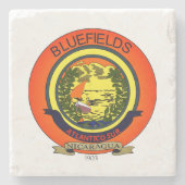 Zegel van Bluefields, Nicaragua Stenen Onderzetter (Voorkant)