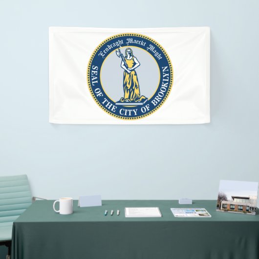 Zegel van Brooklyn (Borough in New York City) Spandoek (Beurs)