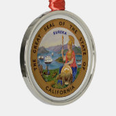 Zegel van Californië-Ornament Metalen Ornament (Rechts)