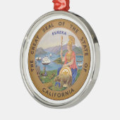 Zegel van Californië-Ornament Metalen Ornament (Links)