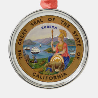 Zegel van Californië-Ornament Metalen Ornament
